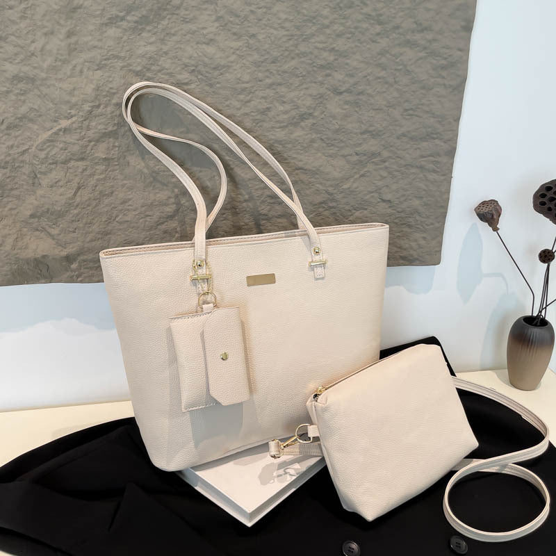 Three-Piece Set Simple Large Capacity Tote Bag