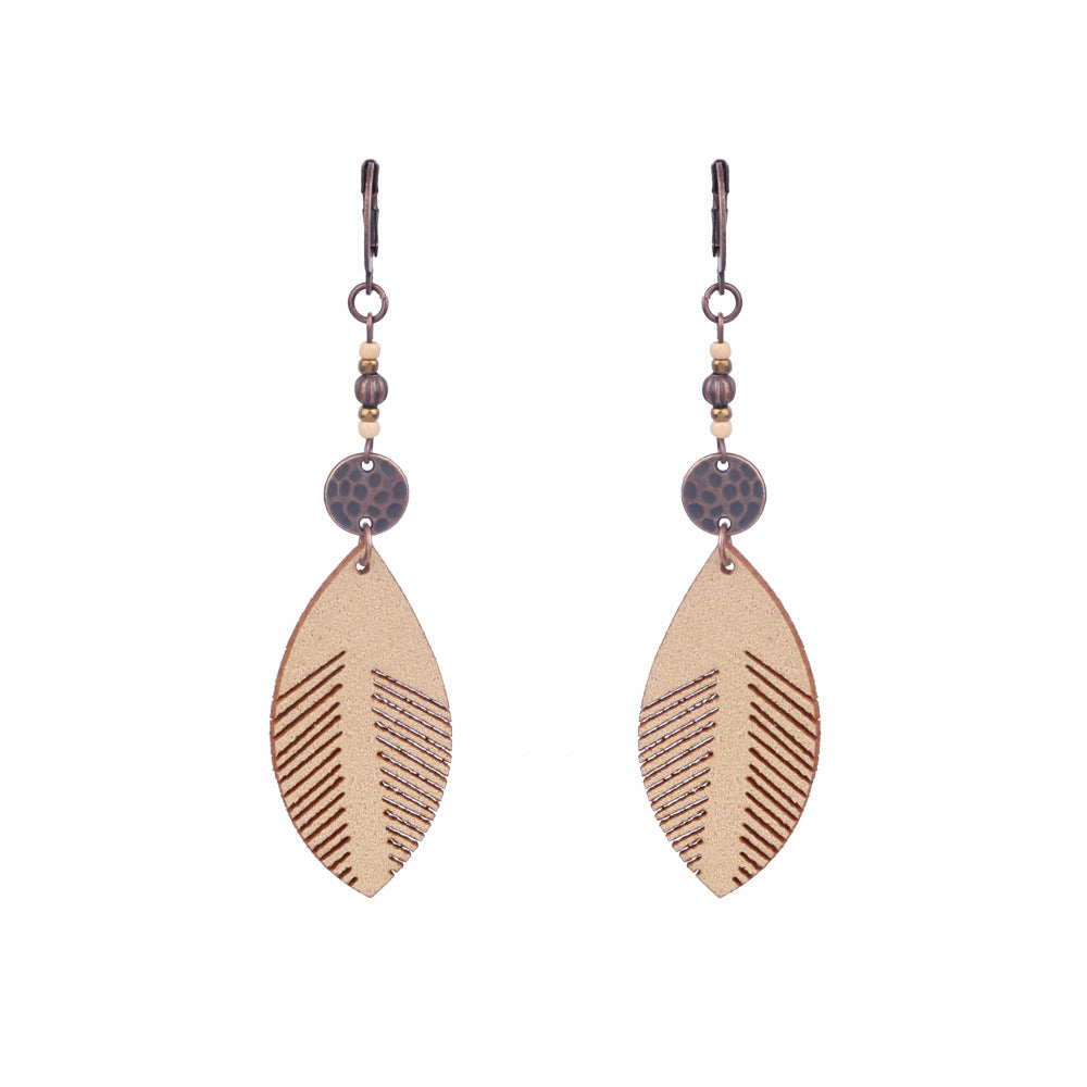 Boucles d'oreilles à pompons créatives de style ethnique bohème rétro
