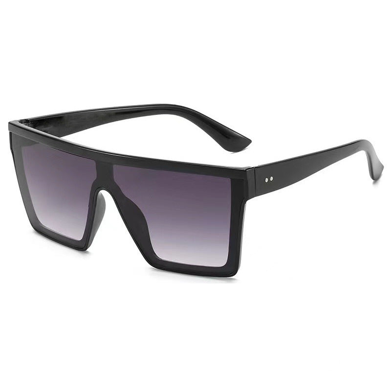 Gafas de sol de moda de una pieza con montura grande