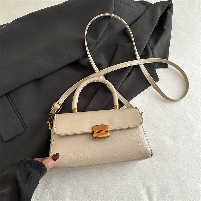 Bolso de hombro sólido elegante retro
