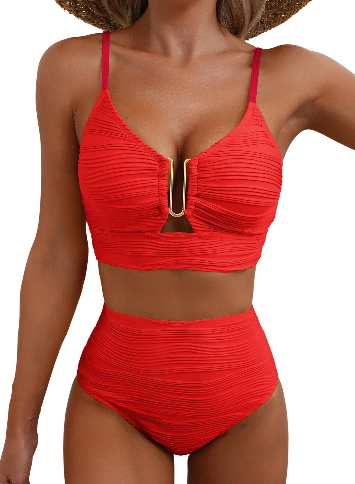 Women Fashion Sexy Solid Color Bikini Swimsuit