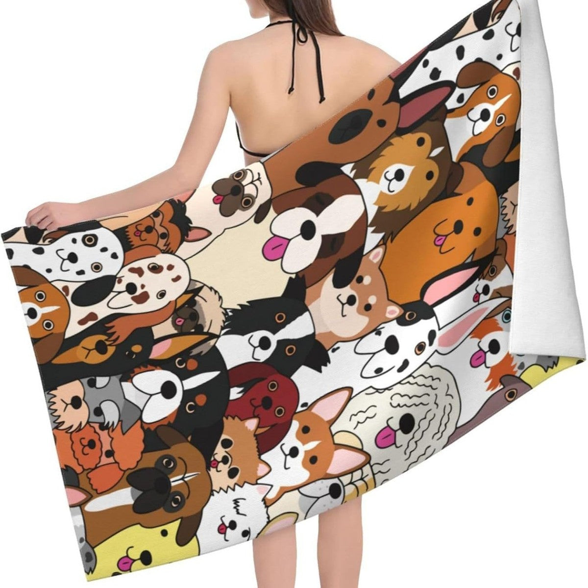 Toalla de playa de microfibra con estampado digital informal de moda