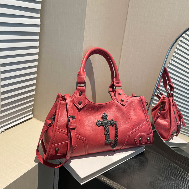 Bolso bandolera informal de color liso a la moda para mujer