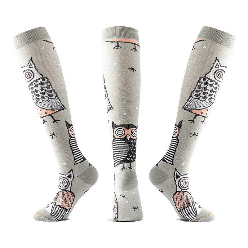 Chaussettes de compression tendance pour femmes, motif citrouille d'Halloween, crâne effrayant
