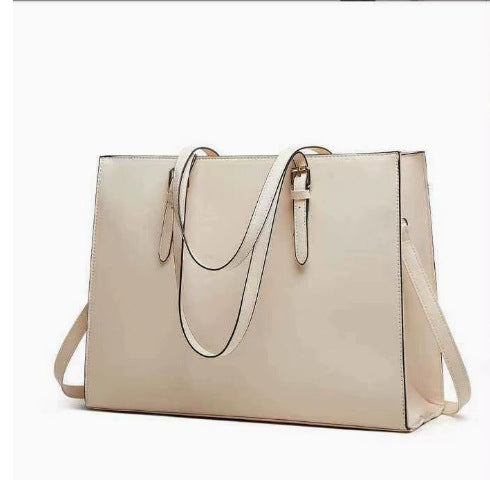 Women Large Capacity Laptop Tote Bag in PU Material
