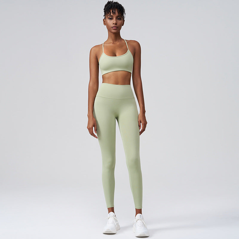 Women Fashion Yoga Solid Color Sports Set
