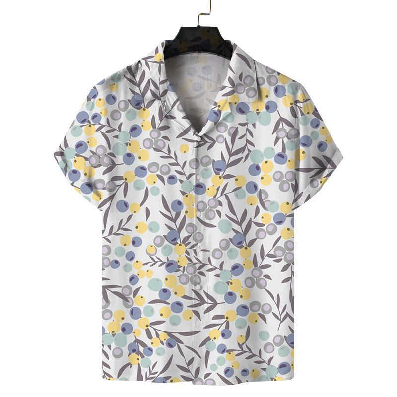 Men Fashion Casual Vacation 3D Palm Tree Print Shirt