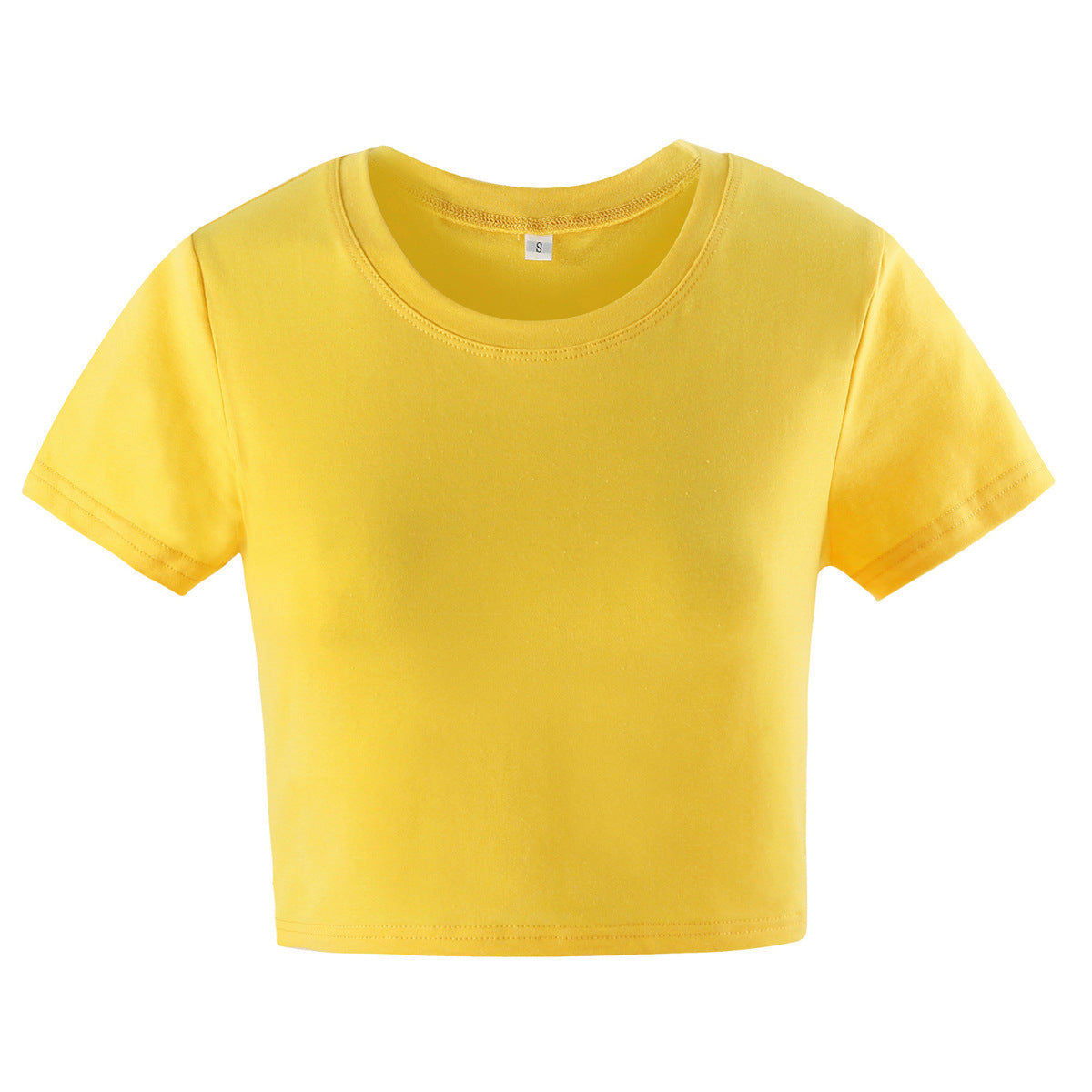 Camiseta informal de manga corta de mezcla de algodón para mujer