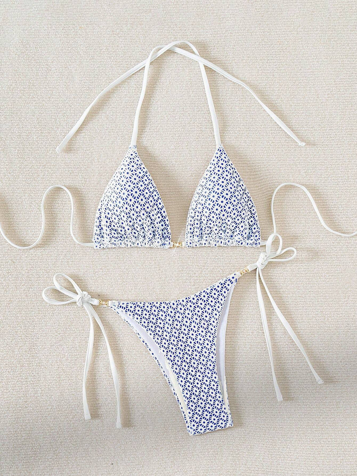 Maillot de bain bikini dos nu imprimé sexy pour femme