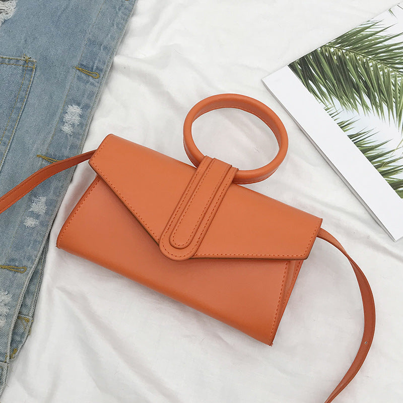 Bolso de hombro informal de color sólido a la moda para mujer
