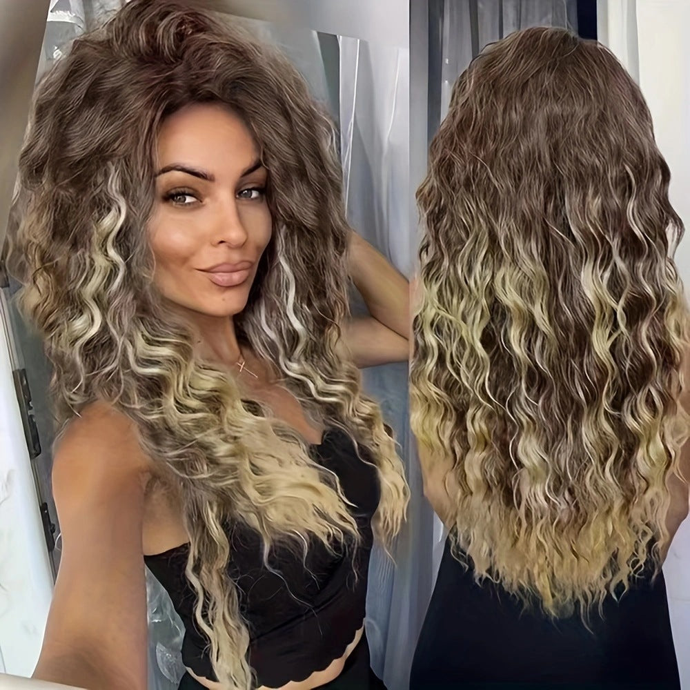 Fashion Gradient Long Curly Wig High Temperature Wire