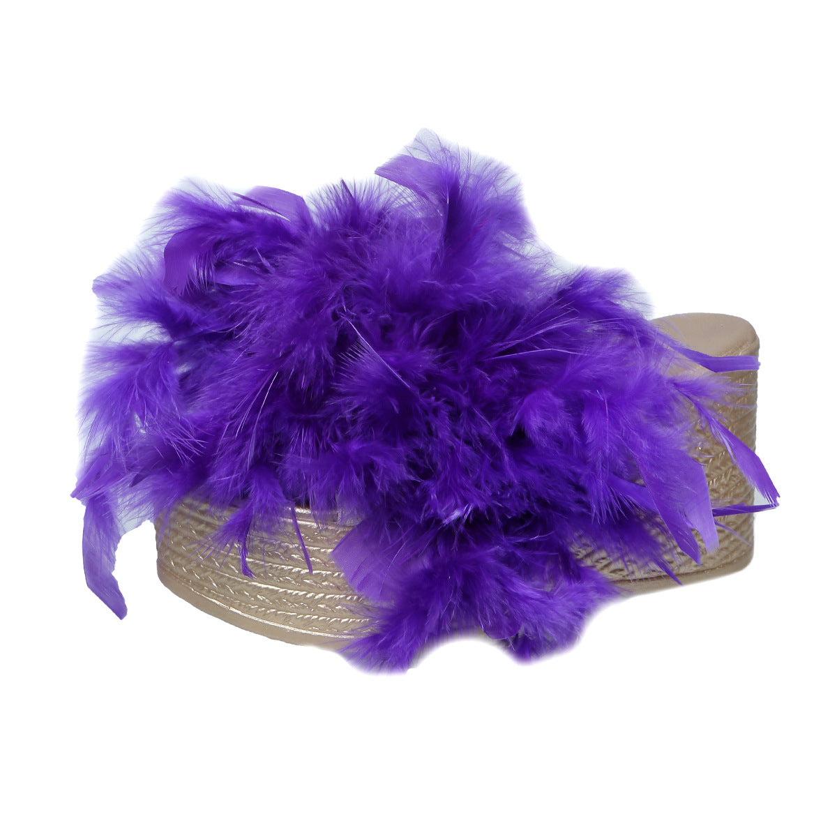 Fashion Peep Toe Wedged Plus Size Beach Slippers