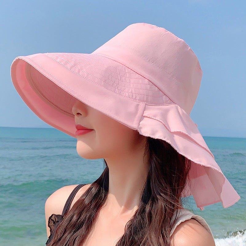 Women Fashion Solid Color Outdoor Riding Bucket Hats