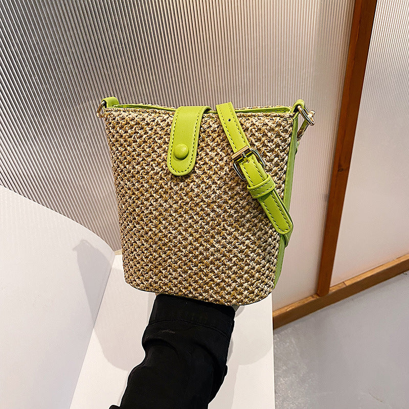 Bolso de hombro informal tejido estilo bohemio