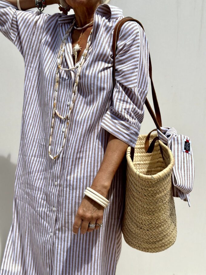 Women Casual Printed Single-Breasted Shirt Dress