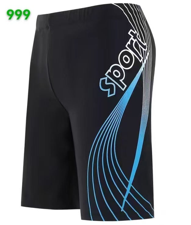 Traje de baño a juego con estampado de letras para hombre