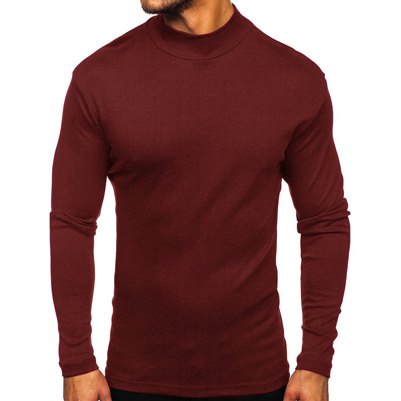 Men's Casual Basic Solid Color Long Sleeve T-Shirt