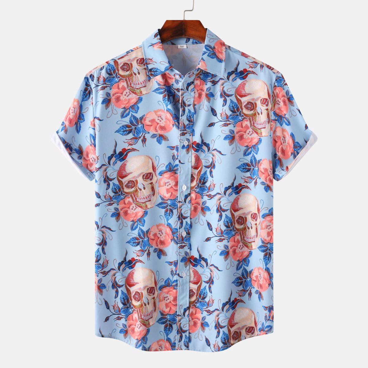 Camisa con estampado de flores diminutas en 3D para hombre, ideal para vacaciones de verano