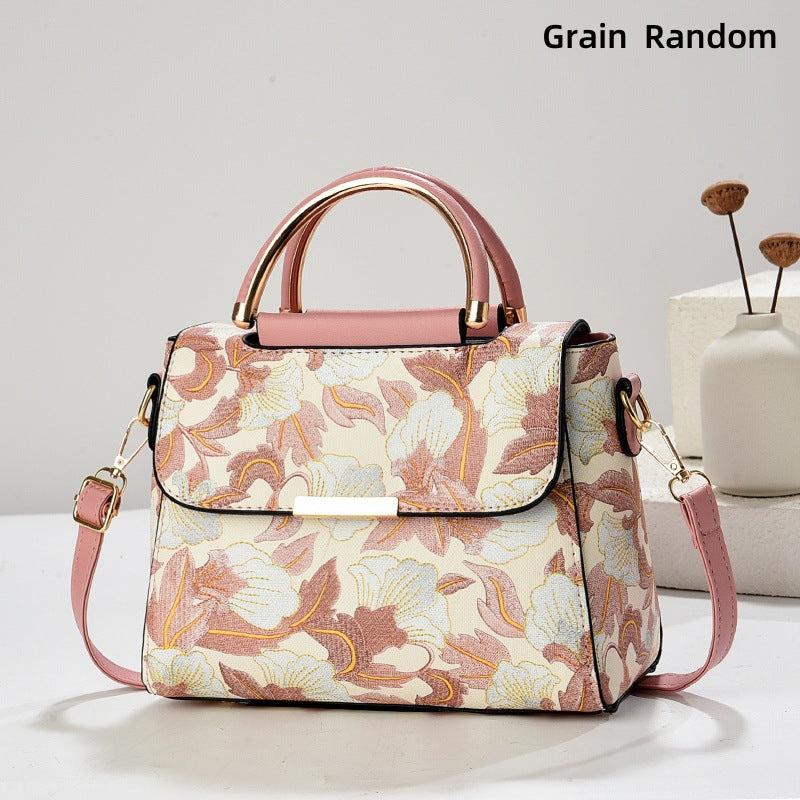 Sac à main imperméable à motif floral rétro pour femme