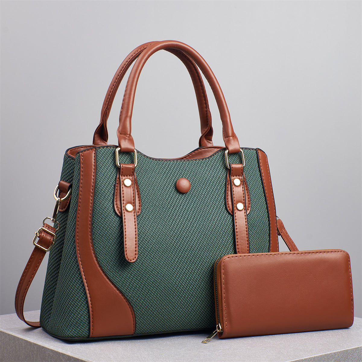 Ensemble de sacs à main en cuir de grande capacité pour femmes, style décontracté et tendance