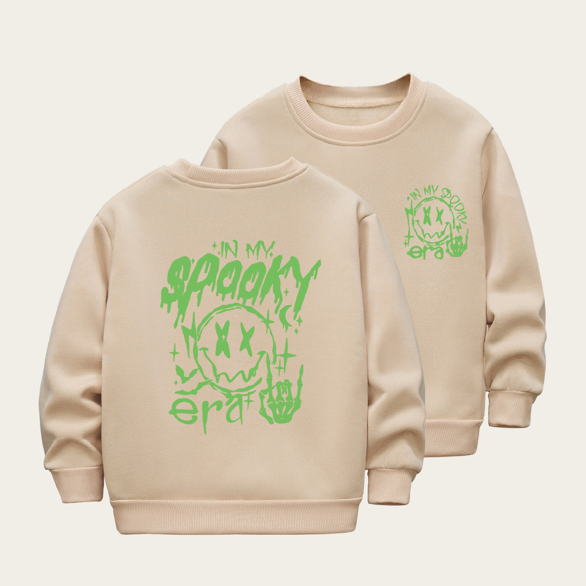 Kids Toddler Boys Girls Cartoon Alphabet Fleece Sweatshirt