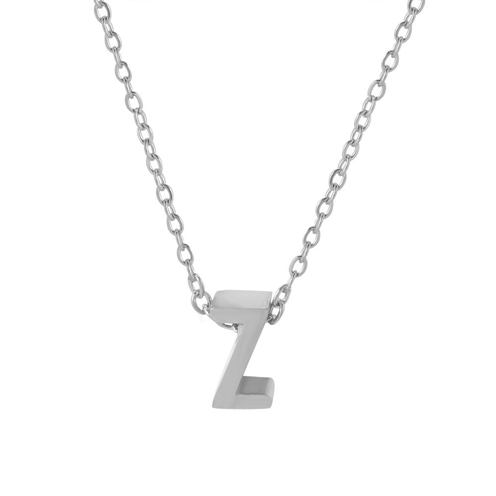 Collar con colgante de alfabeto simple a la moda para mujer