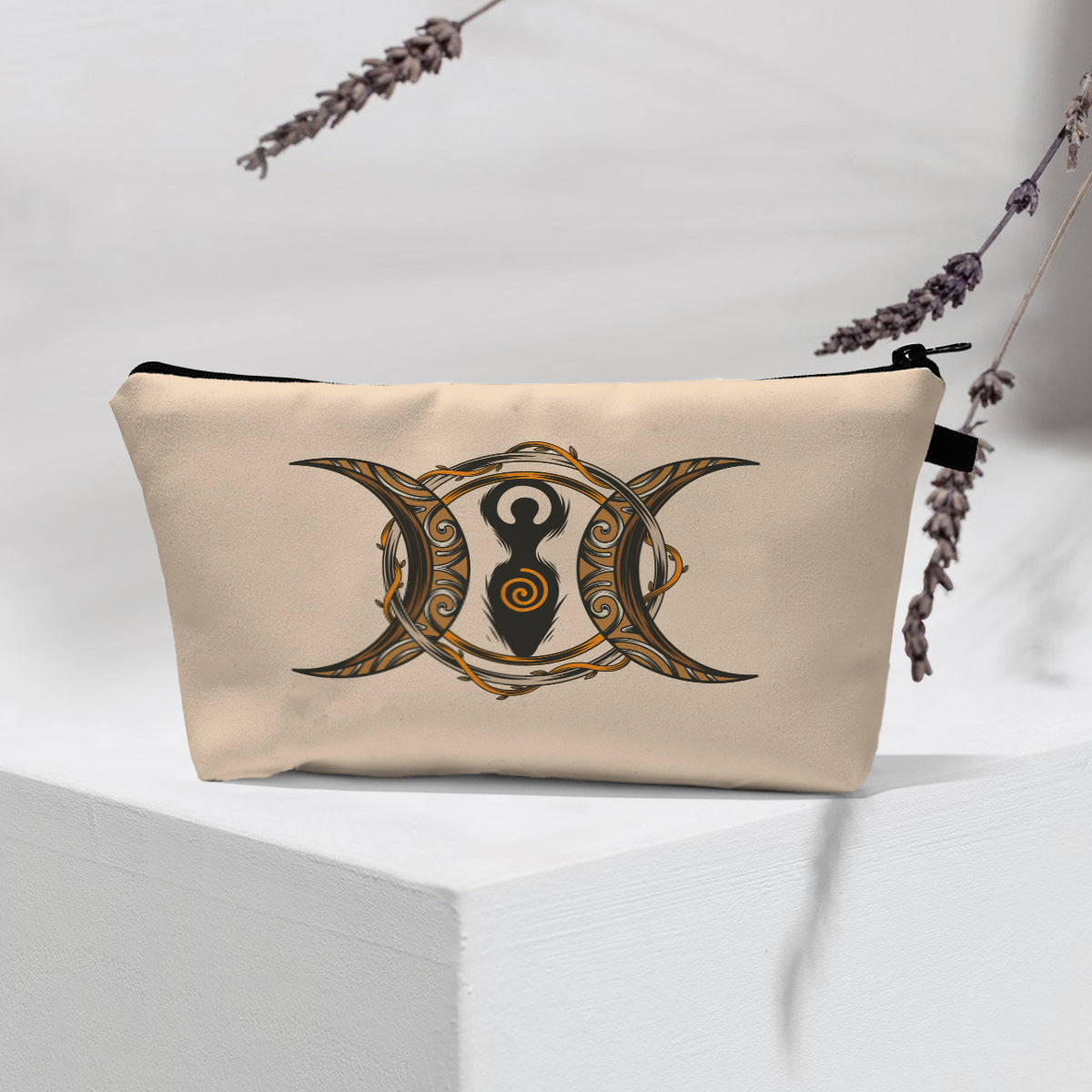 Bolsa de cosméticos portátil con diseño de mal de ojo para mujer