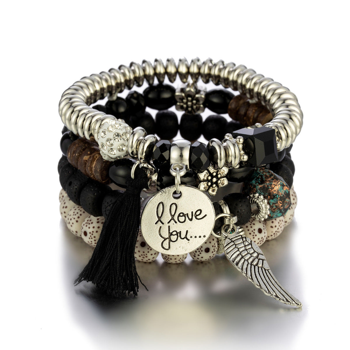 Bohemian Style Multi-Layer Wooden Beaded Bracelet