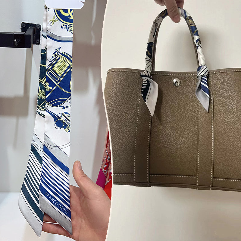 Fashion Printed Ribbon Tie Bag Handle Scarf