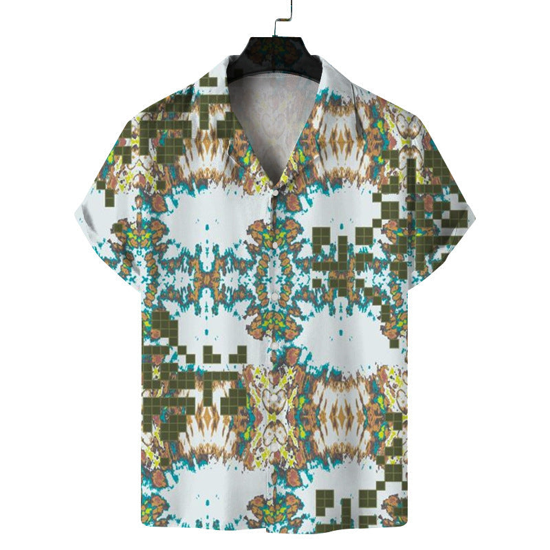 Men Fashion Casual Vacation 3D Print Shirt