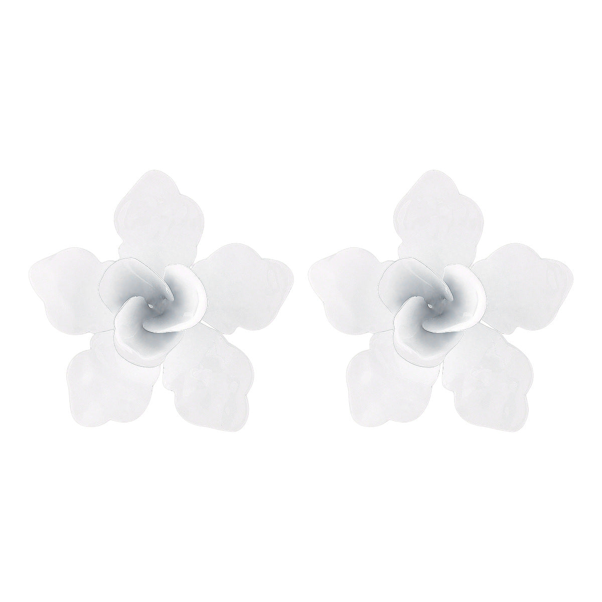 Boucles d'oreilles florales en émail vintage Temperament
