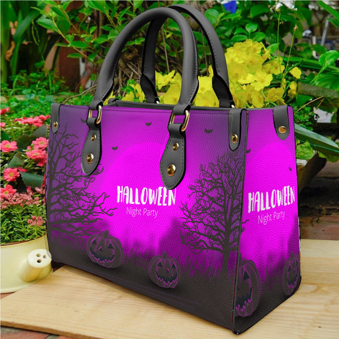 Sac à main imprimé citrouille pour femme, motif dessin animé, ambiance horreur, Halloween