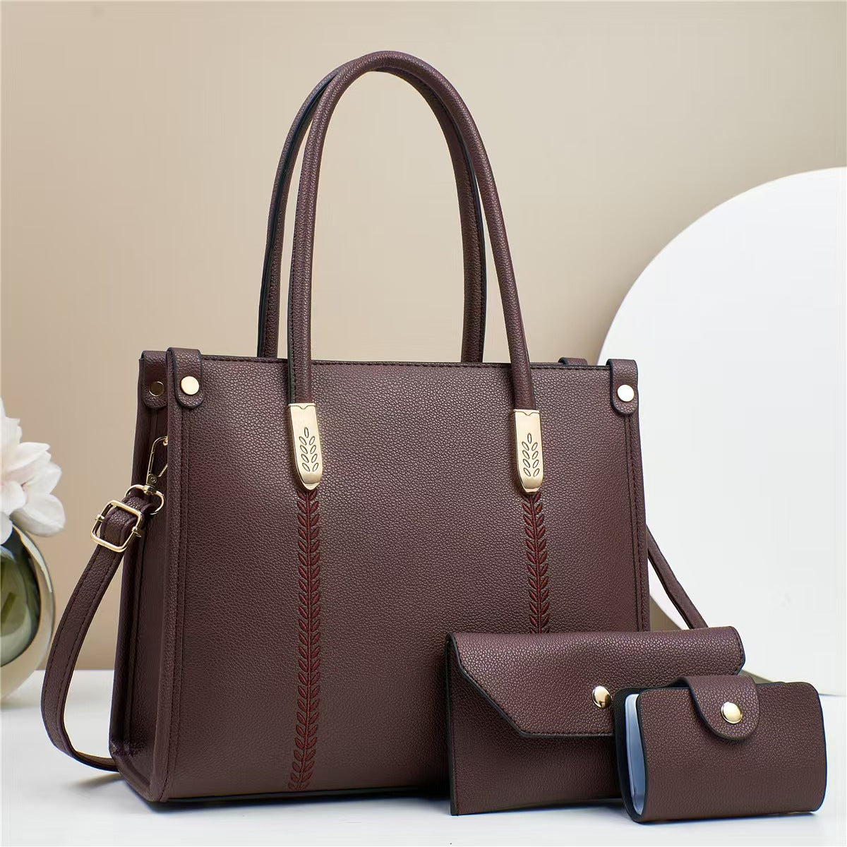 Large Capacity Women Tote Bag Three-Piece Set