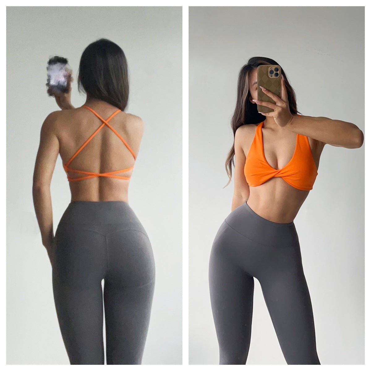 Soutien-gorge de yoga respirant et sexy de couleur unie pour femmes