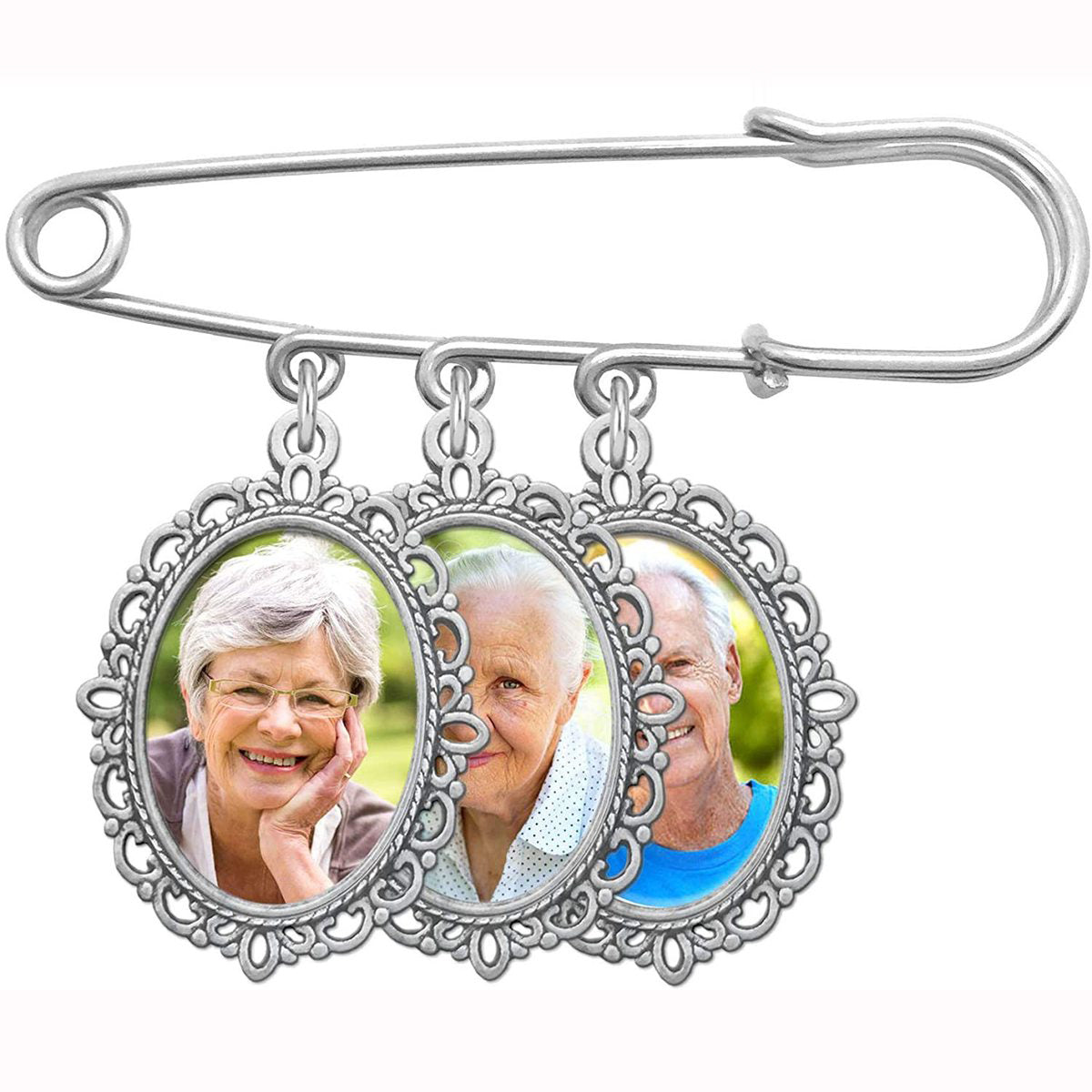 Pendentif pour cadre photo DIY, broche en alliage avec options de perles