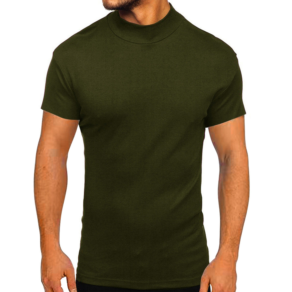Men Casual Basic Solid Color Short Sleeve T-Shirt
