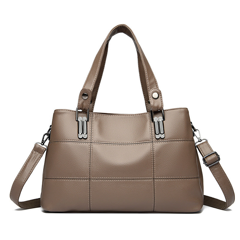 Sac à main simple et uni multicouche en PU pour les affaires