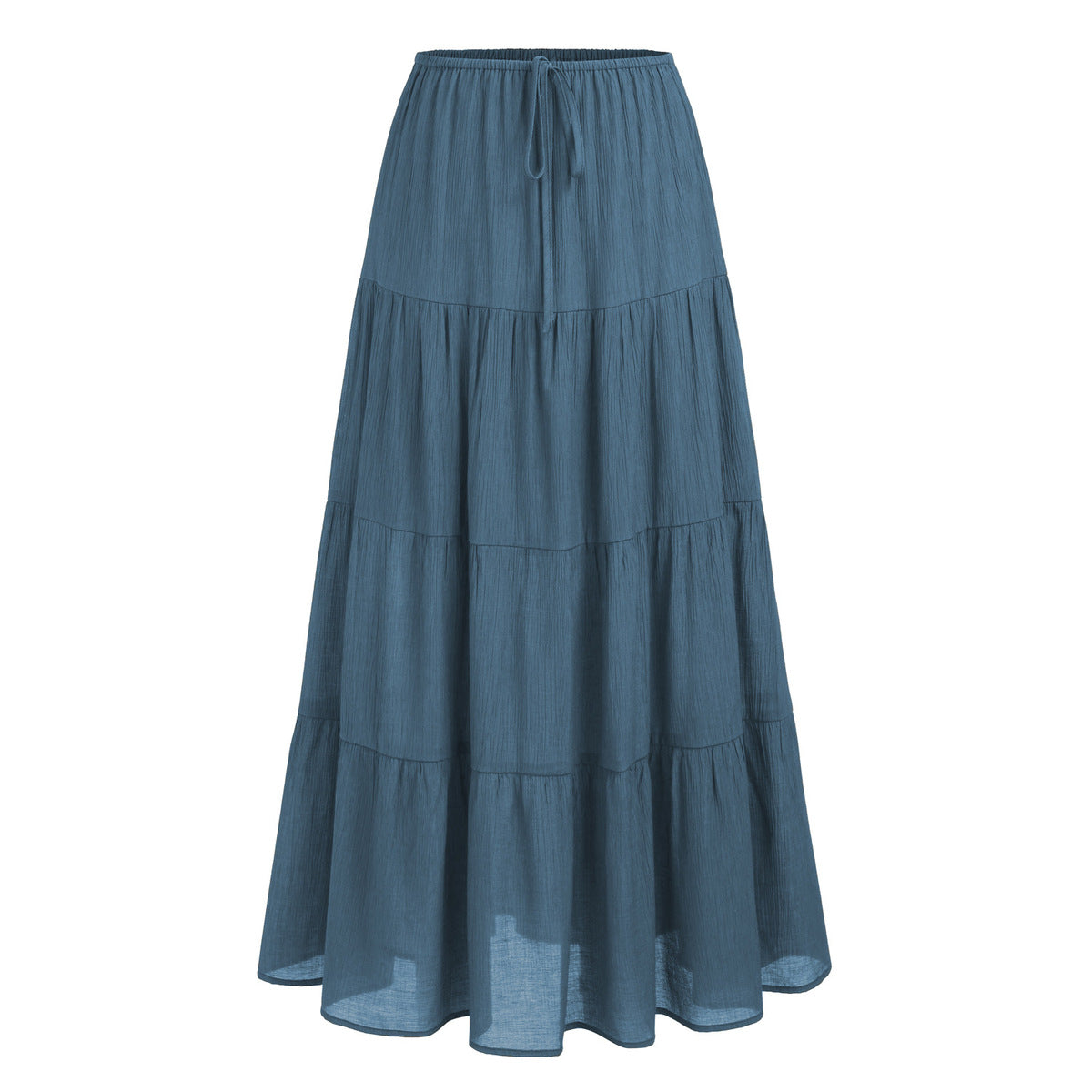 Women Fashion Solid Color Printed High Waist Skirt