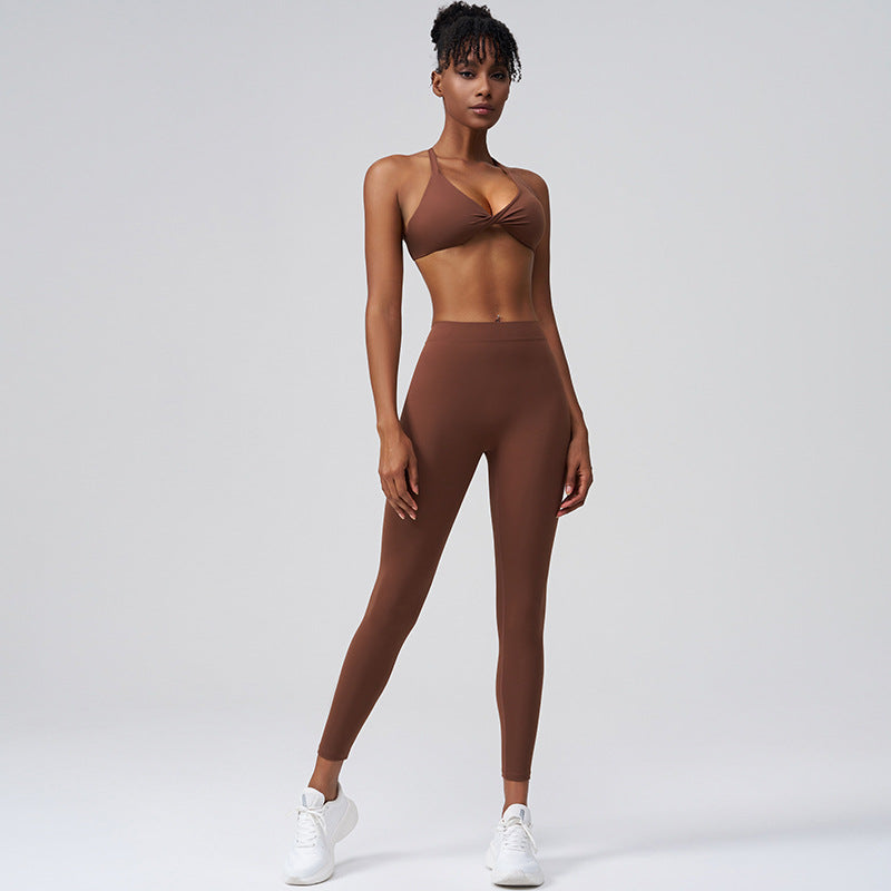 Women Fashion Yoga Solid Color Sports Set