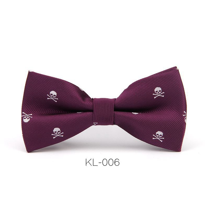 Men Unique Halloween Skull Pattern Bow Tie