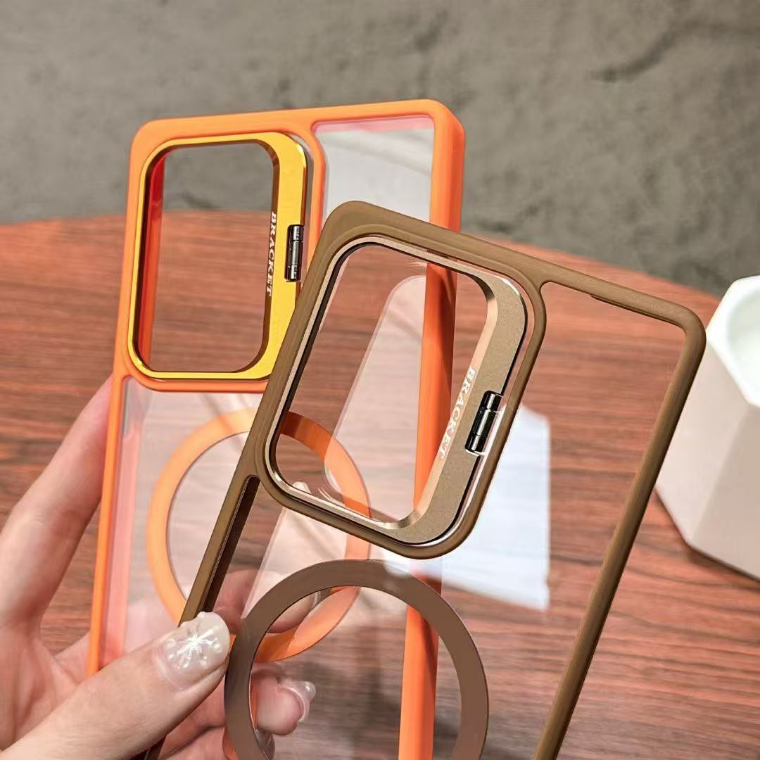 Magnetic Acrylic Phone Case with Metal Lens Bracket for Samsung