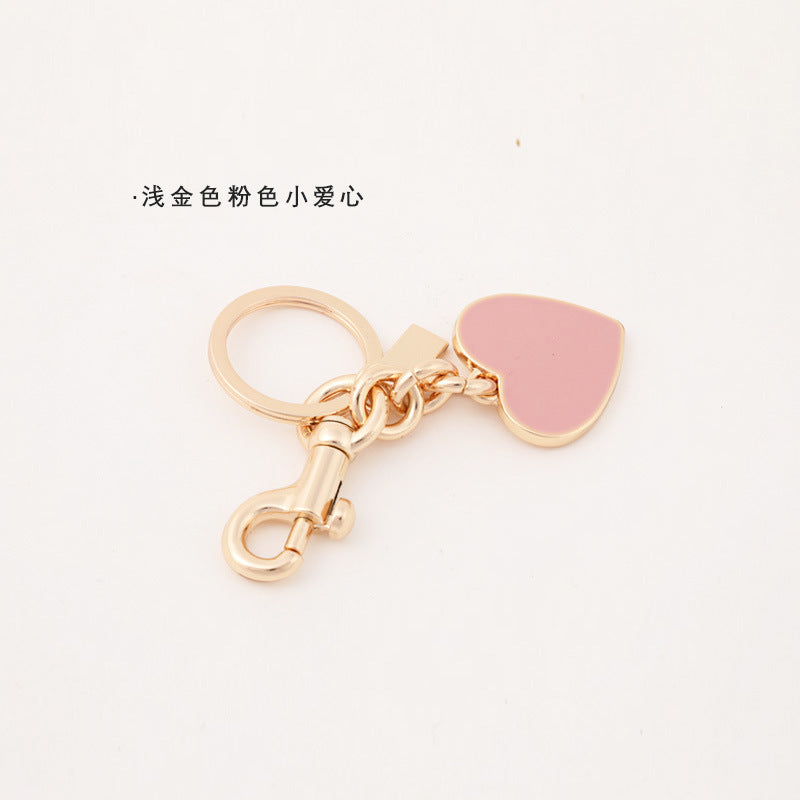 Rainbow Heart Rhinestone Bag Hanging Pendant Key Chain