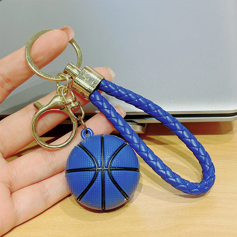 Creative Cartoon Basketball Silicone Keychain