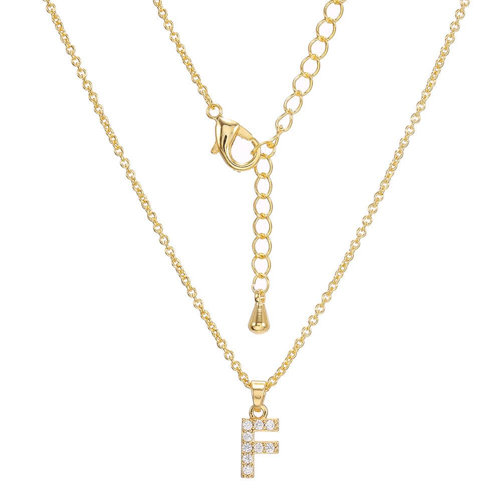 Collier pendentif alphabet simple et tendance pour femme