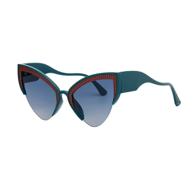 Gafas de sol de moda con protección UV para mujer con diseño de ojo de gato