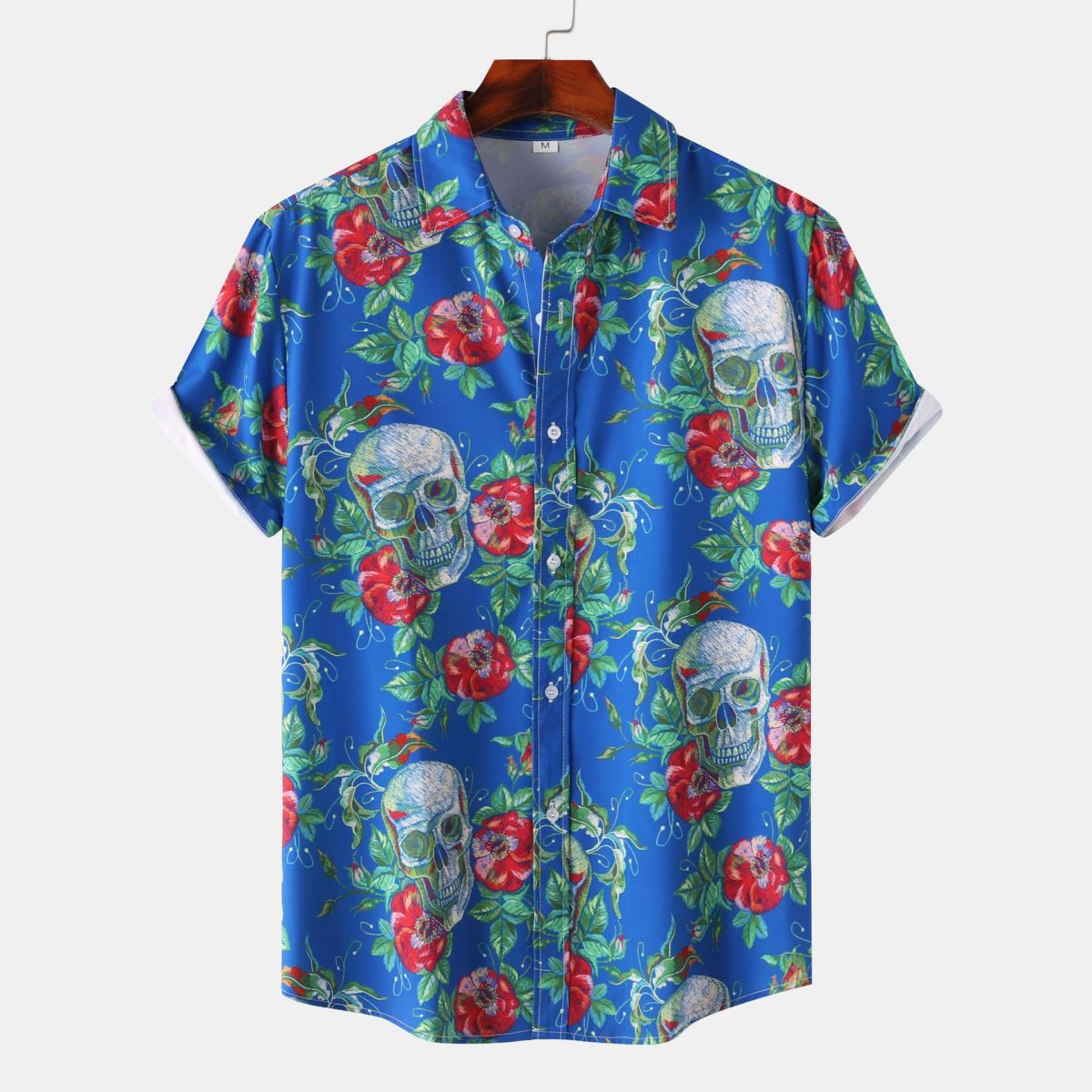 Camisa con estampado de flores diminutas en 3D para hombre, ideal para vacaciones de verano