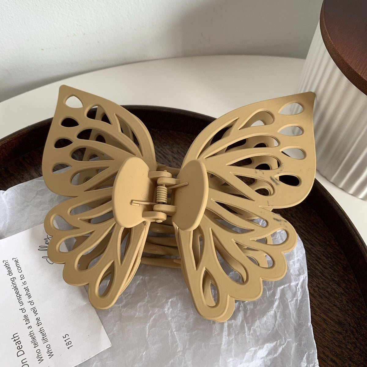 Women Fashion Oversized Double Layer Hollow-Out Butterfly Hair Clip