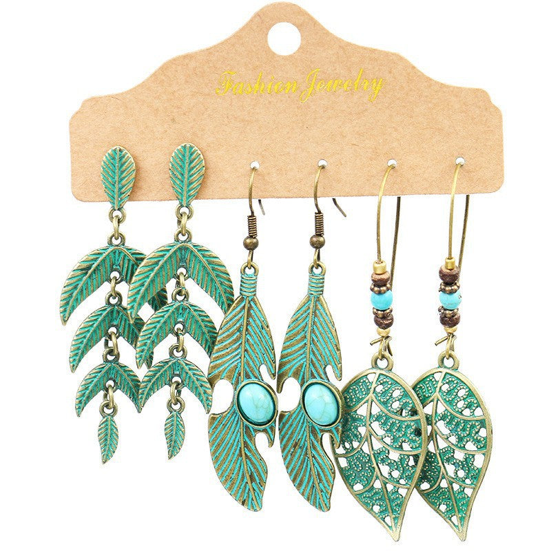 Boucles d'oreilles à pompons créatives de style ethnique bohème rétro