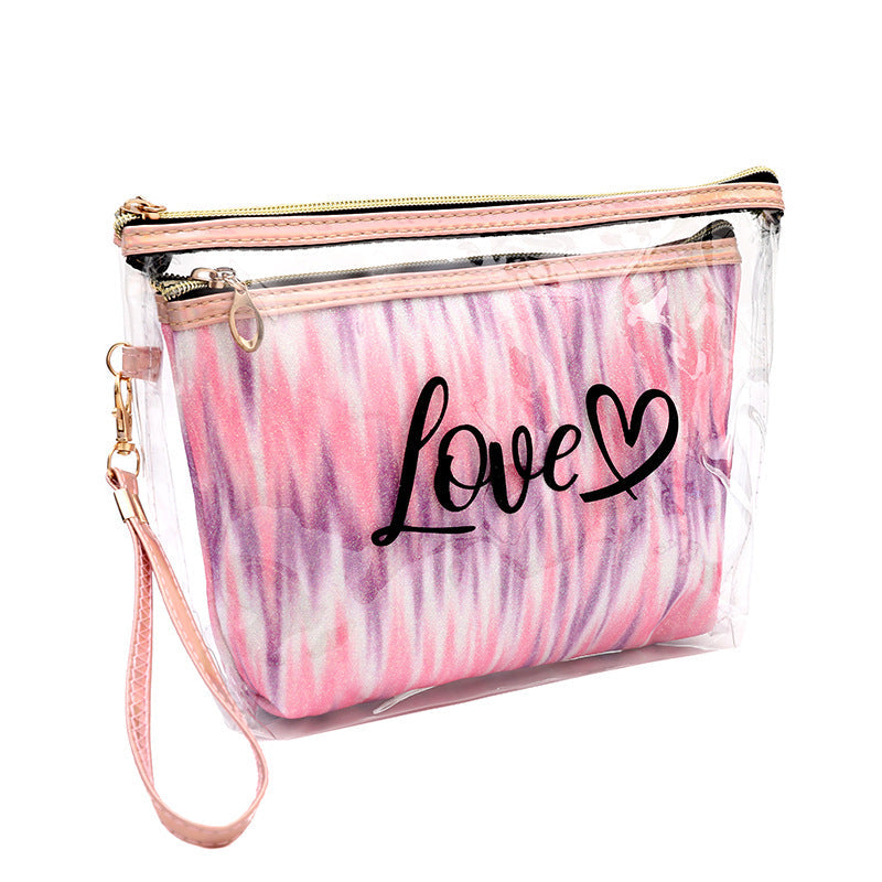 2 In 1 Travel Tie-Dye Cosmetic Bag