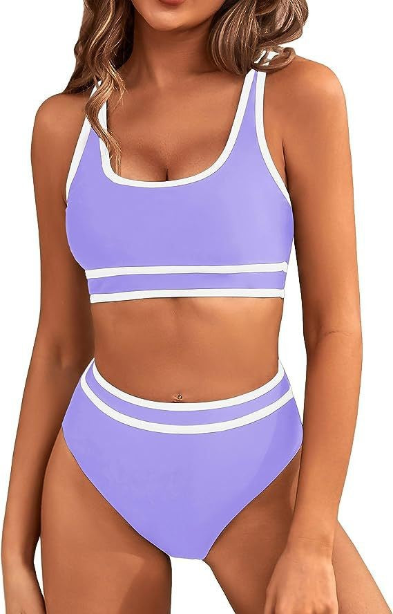 Traje de baño bikini sexy de color sólido a la moda para mujer